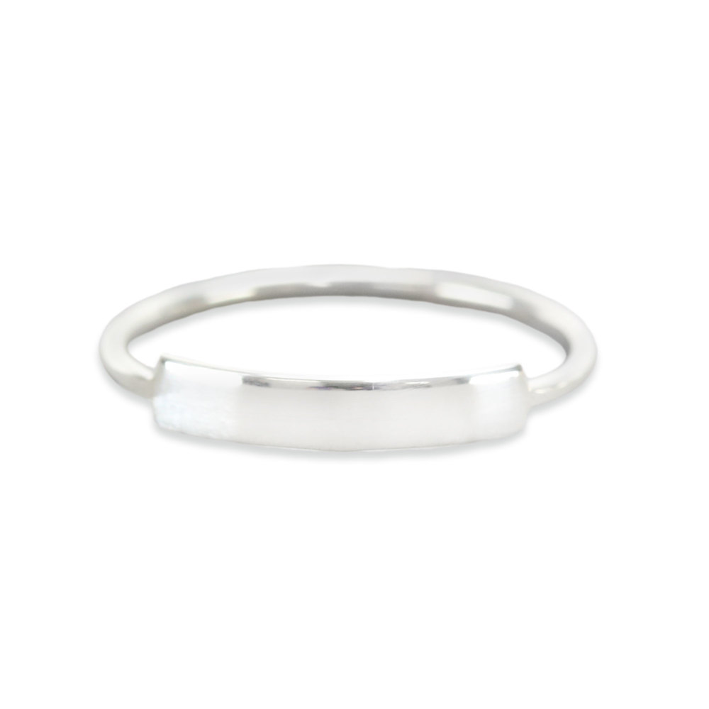 Metal Stamping Blanks Sterling Silver Thin Tab Ring Stamping Blank, SIZE 5.5, *PLEASE READ PRODUCT NOTE